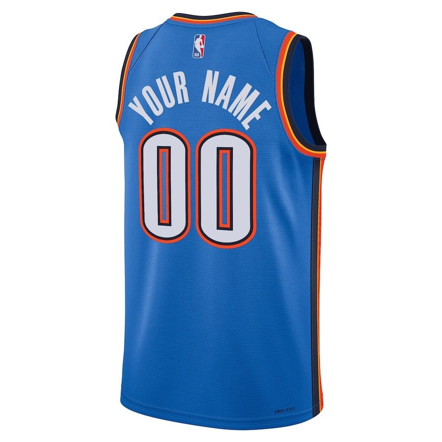 Oklahoma City Thunder 2023/24 Icon Swingman Custom Jersey Blue Unisex