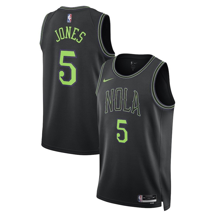 Herbert Jones New Orleans Pelicans 2023/24 City Edition Swingman Jersey Black Multicolor