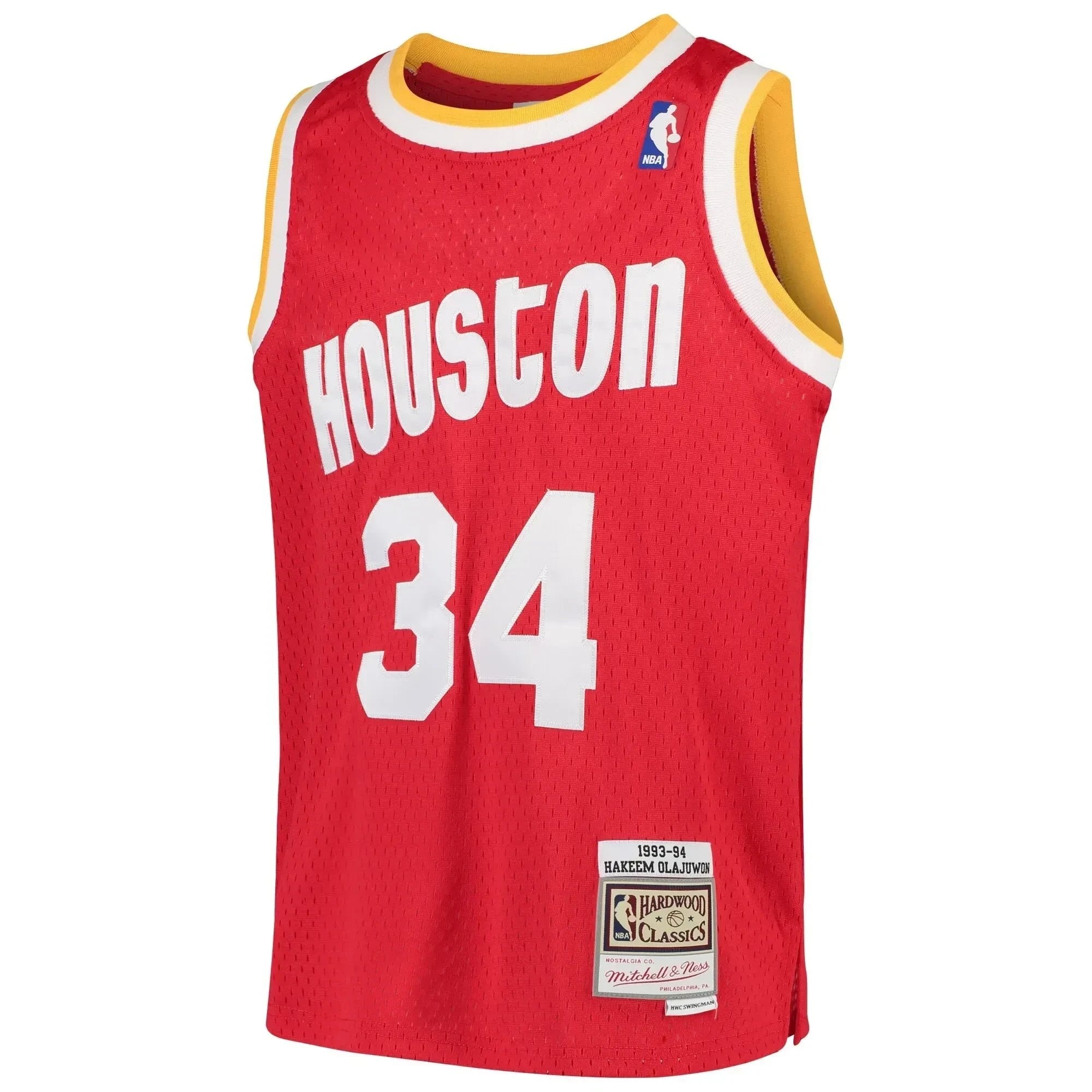 Hakeem Olajuwon Houston Rockets Mitchell & Ness Youth Swingman Throwback Jersey Red