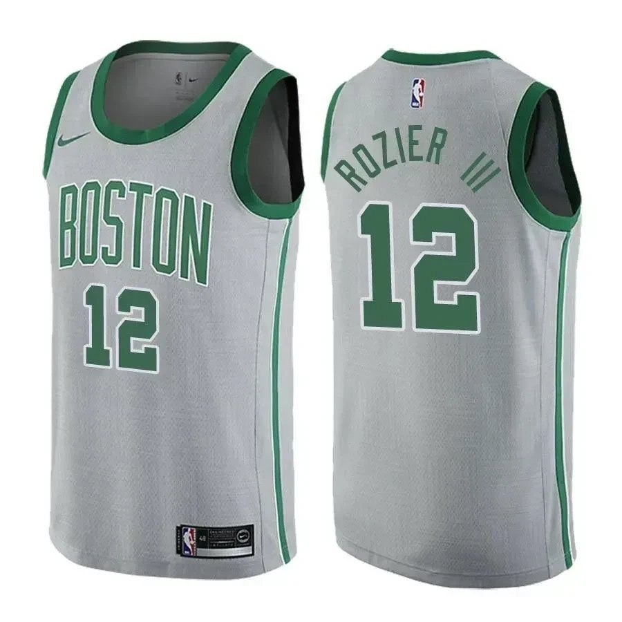 Celtics Terry Rozier 12 City Edition Gray Unisex Jersey - Adult Sizes S-3XL
