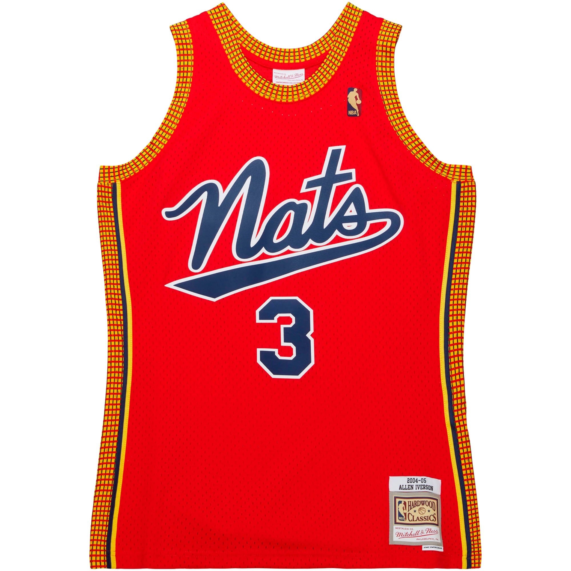 Men's Mitchell & Ness Allen Iverson Red Philadelphia 76ers 2004/05 Hardwood Classics Swingman Jersey