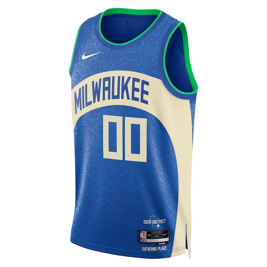 Milwaukee Bucks 2023/24 Swingman Jersey Customized City Edition Blue Unisex