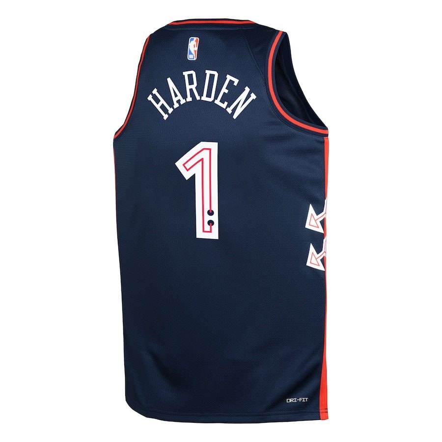 James Harden 1 Philadelphia 76ers 2023/24 City Edition Swingman Youth Jersey Navy