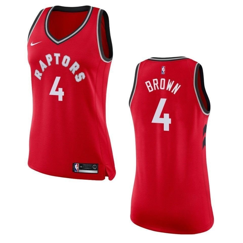 Women's Toronto Raptors Lorenzo Brown Icon Swingman Jersey Red - Size S-3XL