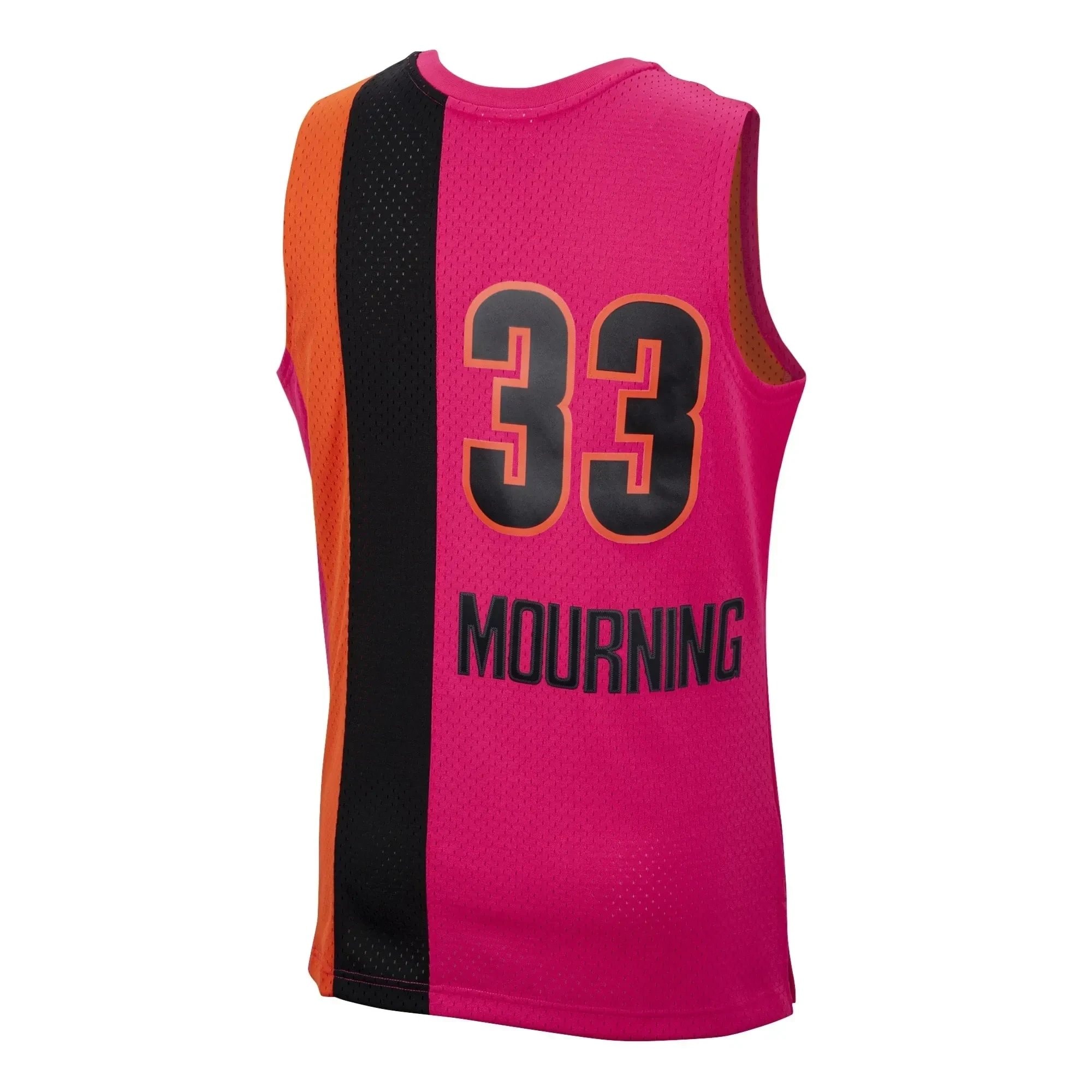 Alonzo Mourning Miami Heat Mitchell Ness 2005-06 Hardwood Classics Reload Swingman Jersey - Pink