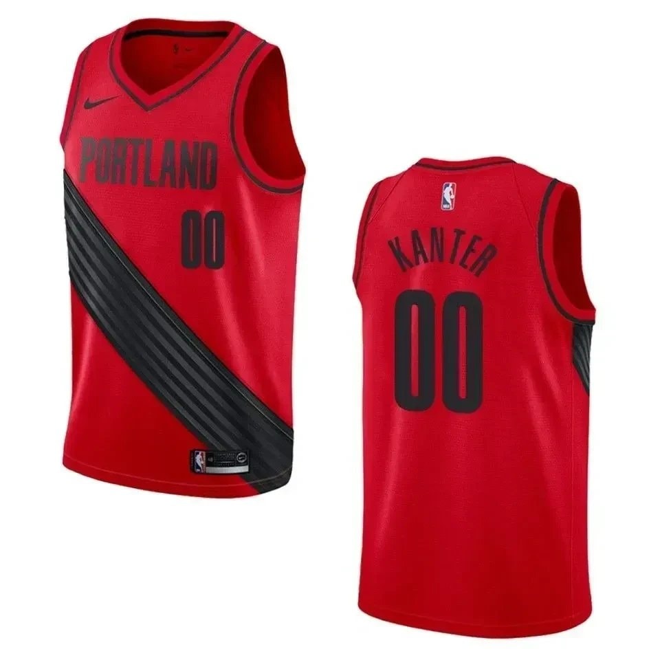 Men's Portland Trail Blazers Enes Kanter Statement Swingman Jersey Red