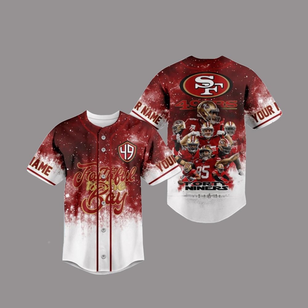 Custom Name Football Team Football Faithful To The Bay Baseball Jersey
