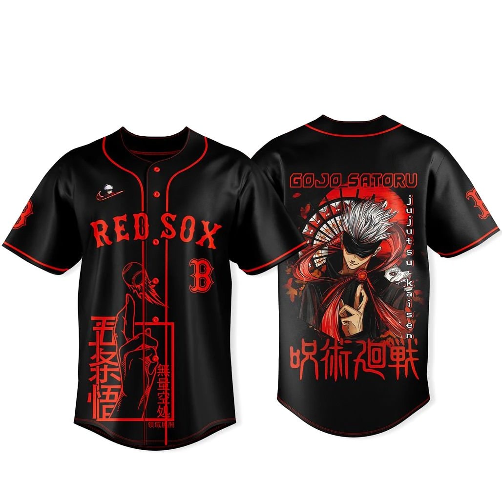 Baseball Team x Jujutsu Kaisen Night Back Gojo Baseball Jersey