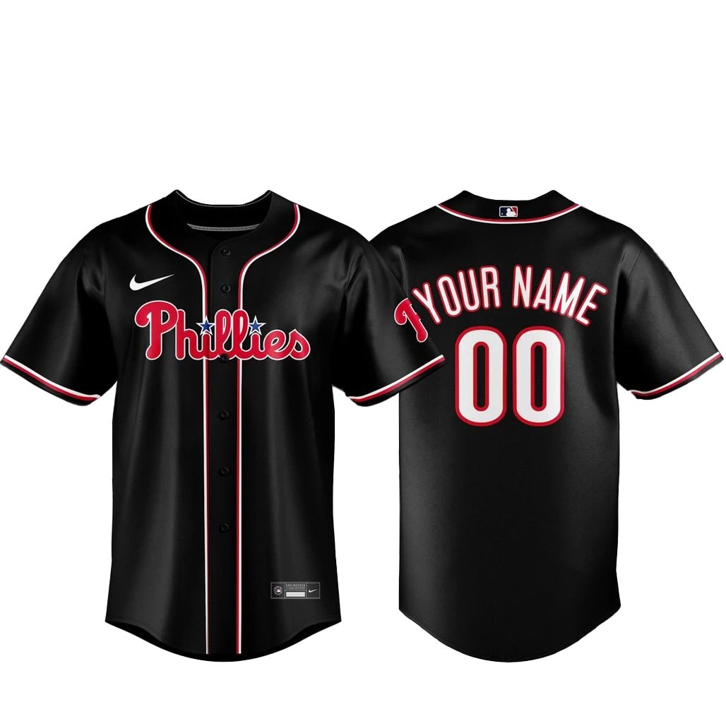 Custom Name and Number Baseball Team Black Out 2026 Baseball Jersey