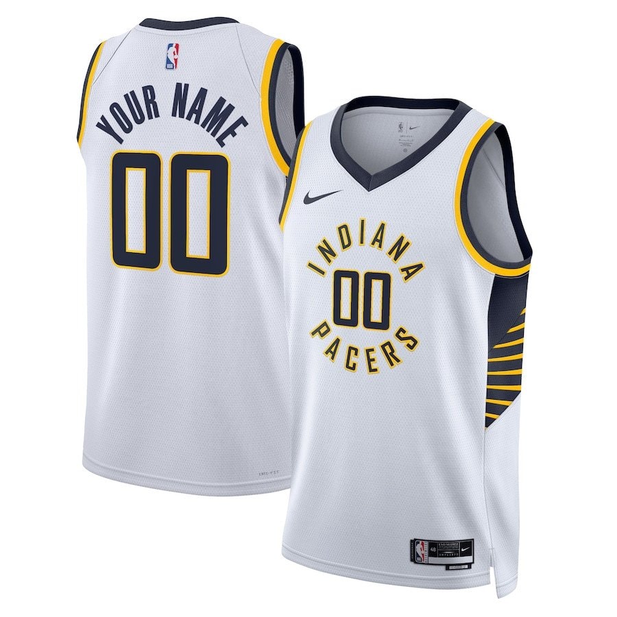 Indiana Pacers 2023/24 Association Swingman Custom Men Jersey White