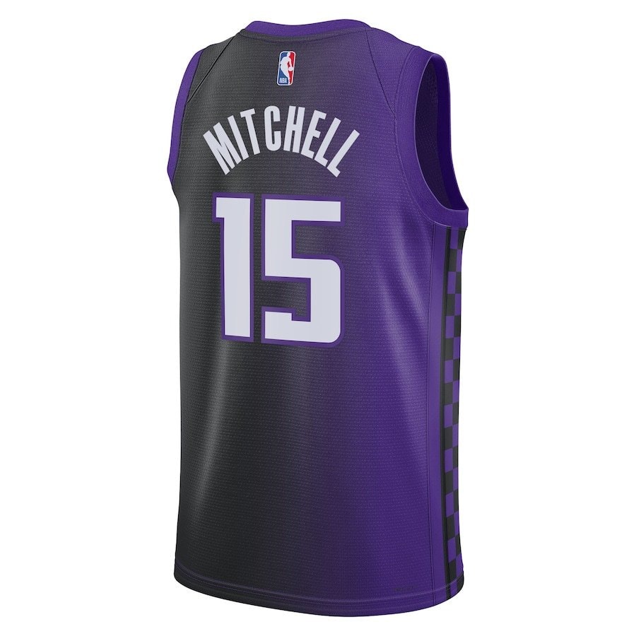 Davion Mitchell 15 Sacramento Kings Unisex Swingman Jersey Statement Edition Purple Black