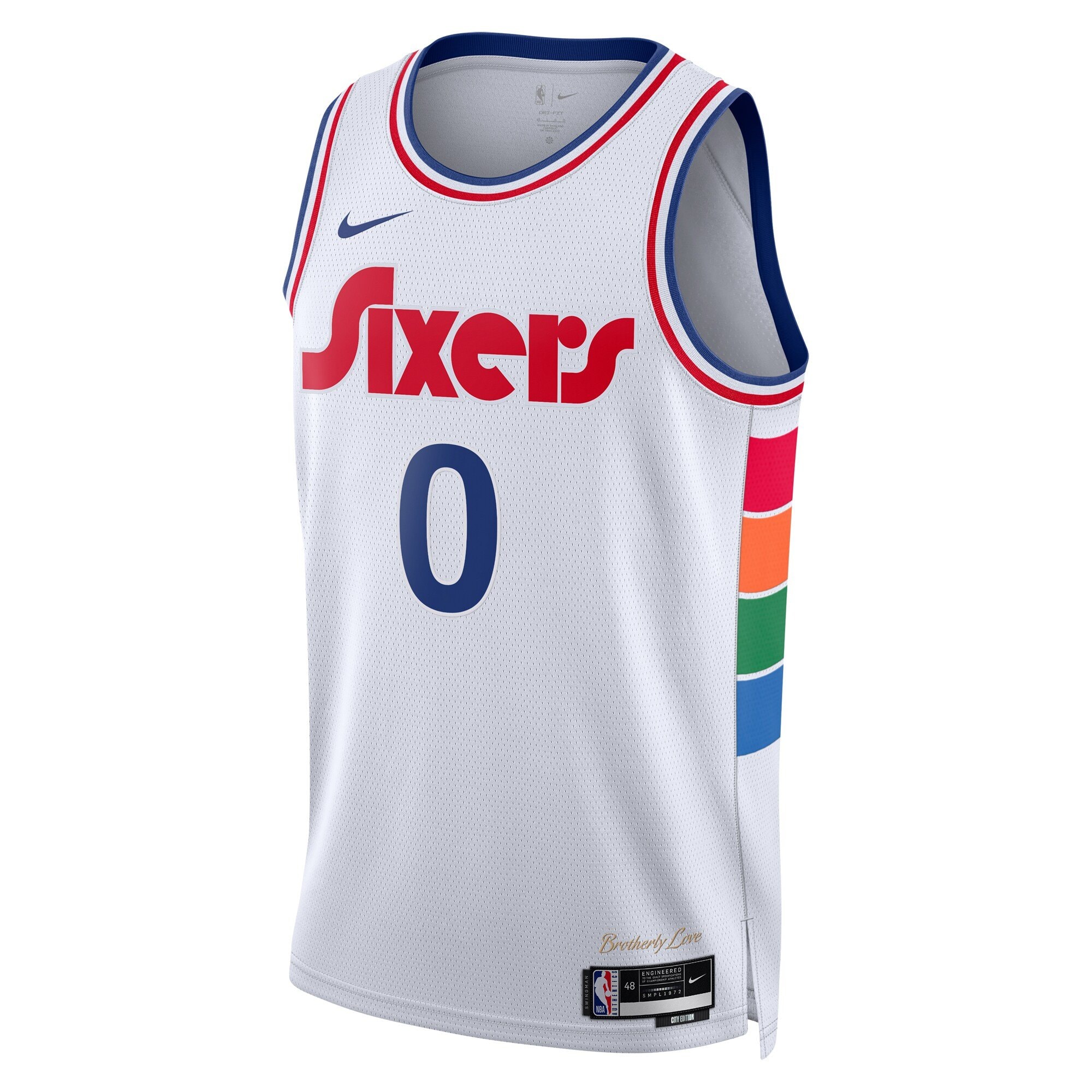 Philadelphia 76ers 2024 City Edition Swingman Jersey White Tyrese Maxey Unisex