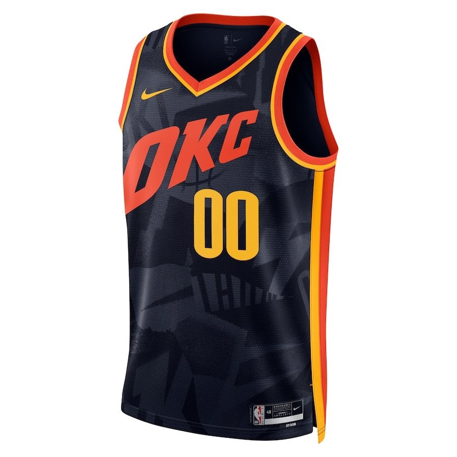 Oklahoma City Thunder 2023/24 City Edition Swingman Custom Jersey - Navy Unisex