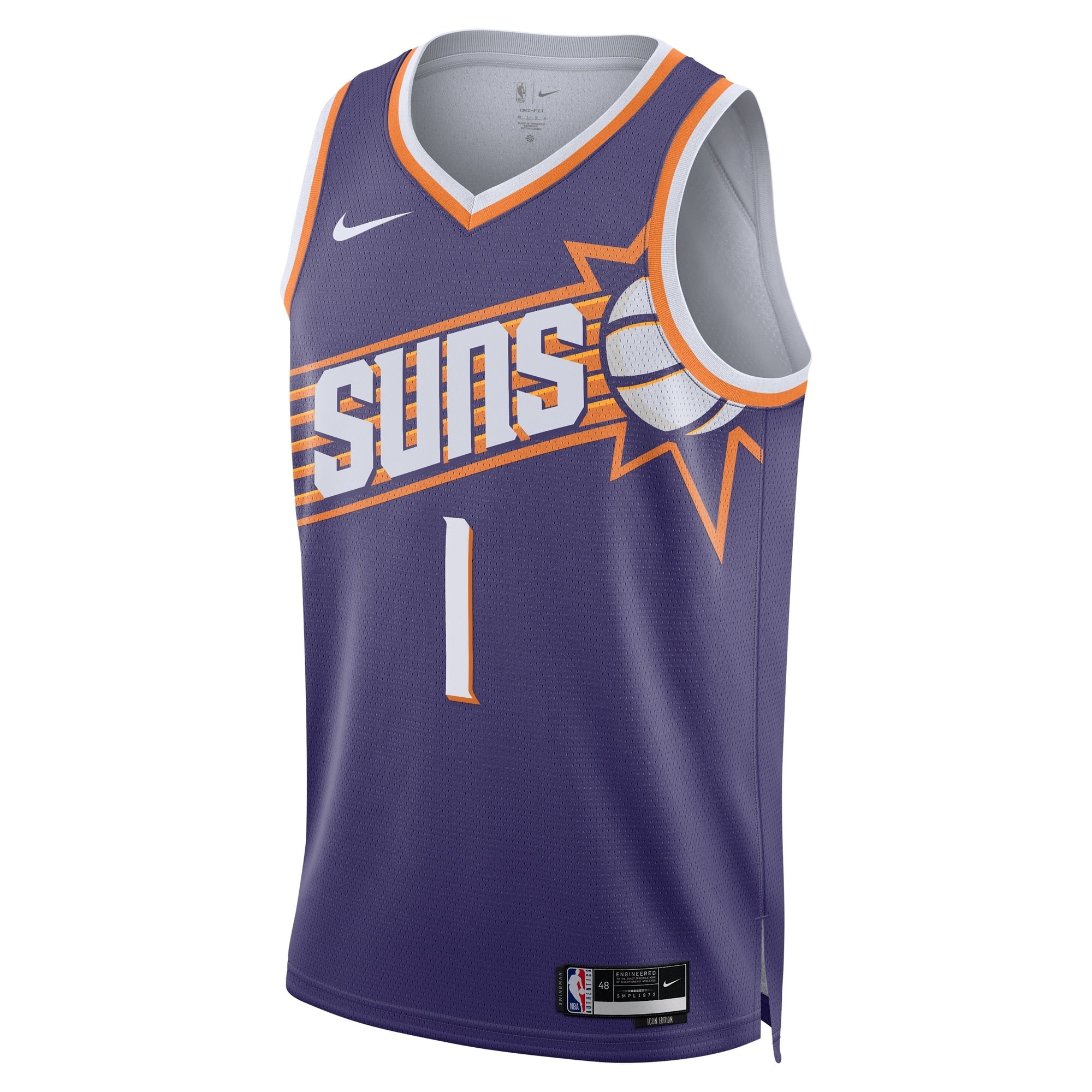 Phoenix Suns Icon Edition Swingman Jersey Purple Devin Booker Unisex