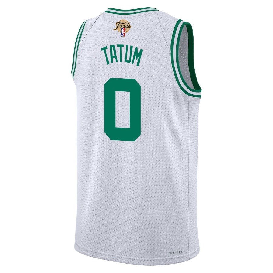 Jayson Tatum 0 Boston Celtics 2024 Finals Patch Swingman Jersey Association Edition White