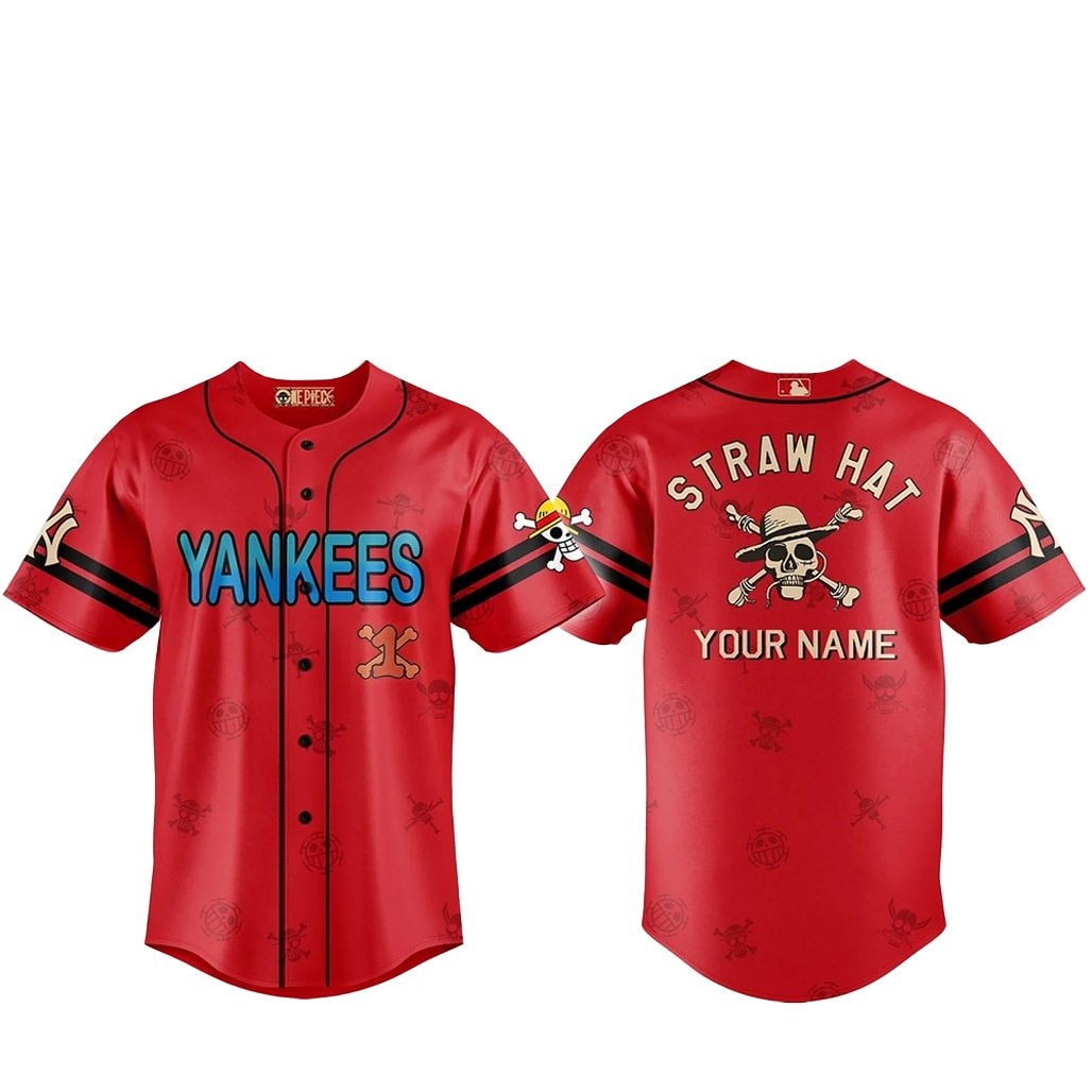 Custom Name Baseball Team One Piece 2 Live Action Luffy Neighbours Baseball Jersey