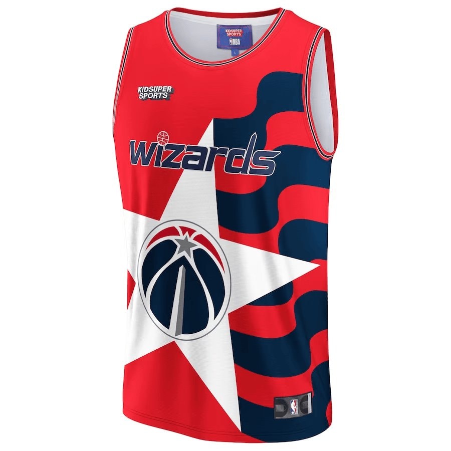 Washington Wizards NBA & KidSuper Studios Unisex Hometown Jersey - Red