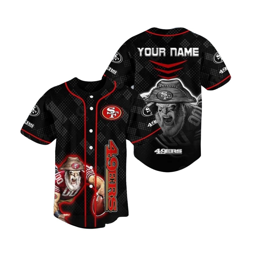 Football Team Mascot Custom Name Baseball Jersey