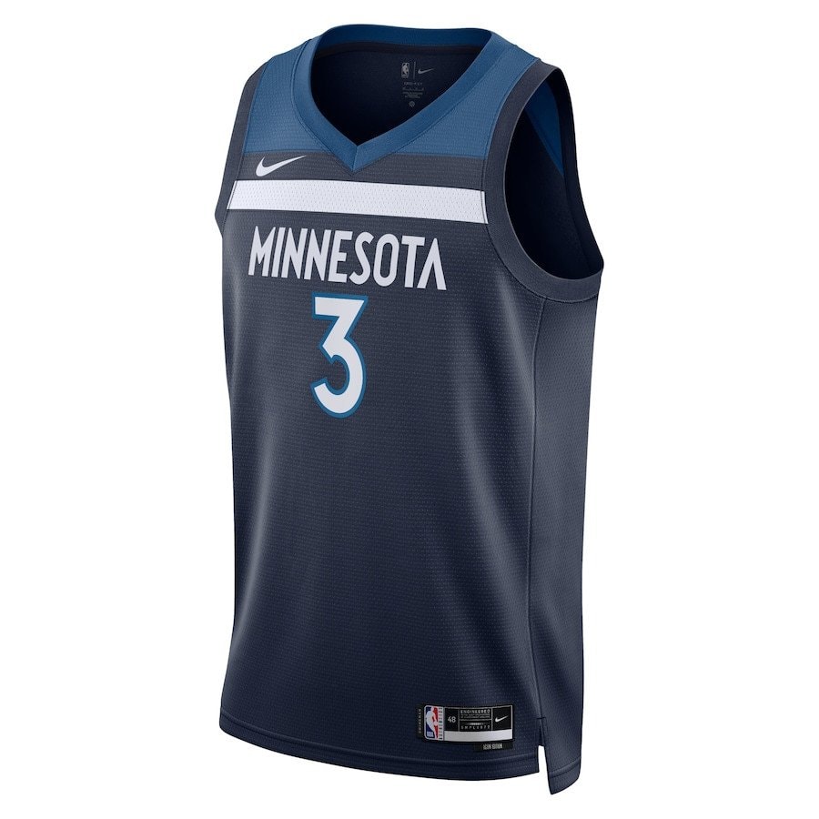 Jaden McDaniels Minnesota Timberwolves Unisex Swingman Jersey Icon Edition Navy