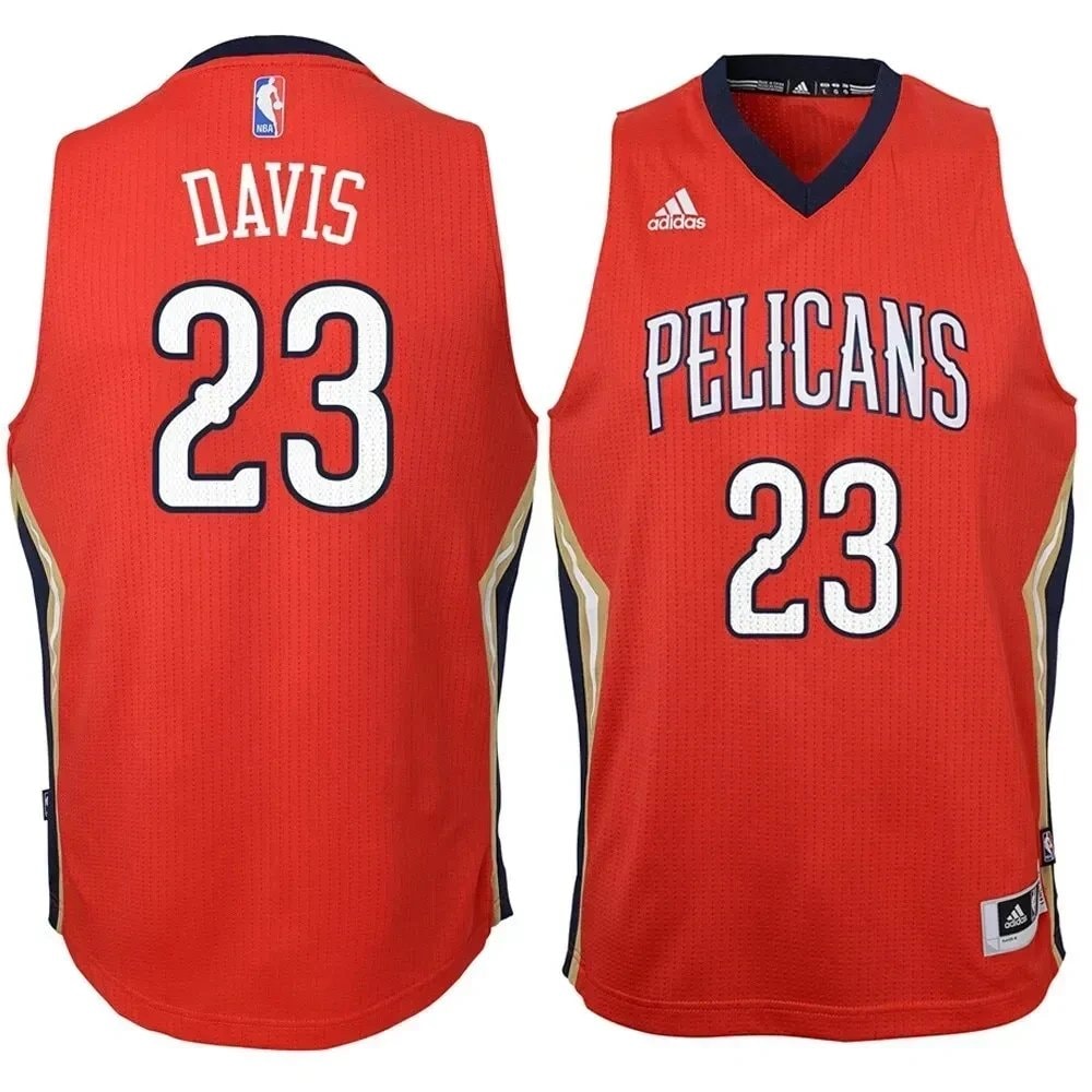Anthony Davis Basketball Team Youth 2014-15 New Swingman Alternate Jersey - Red