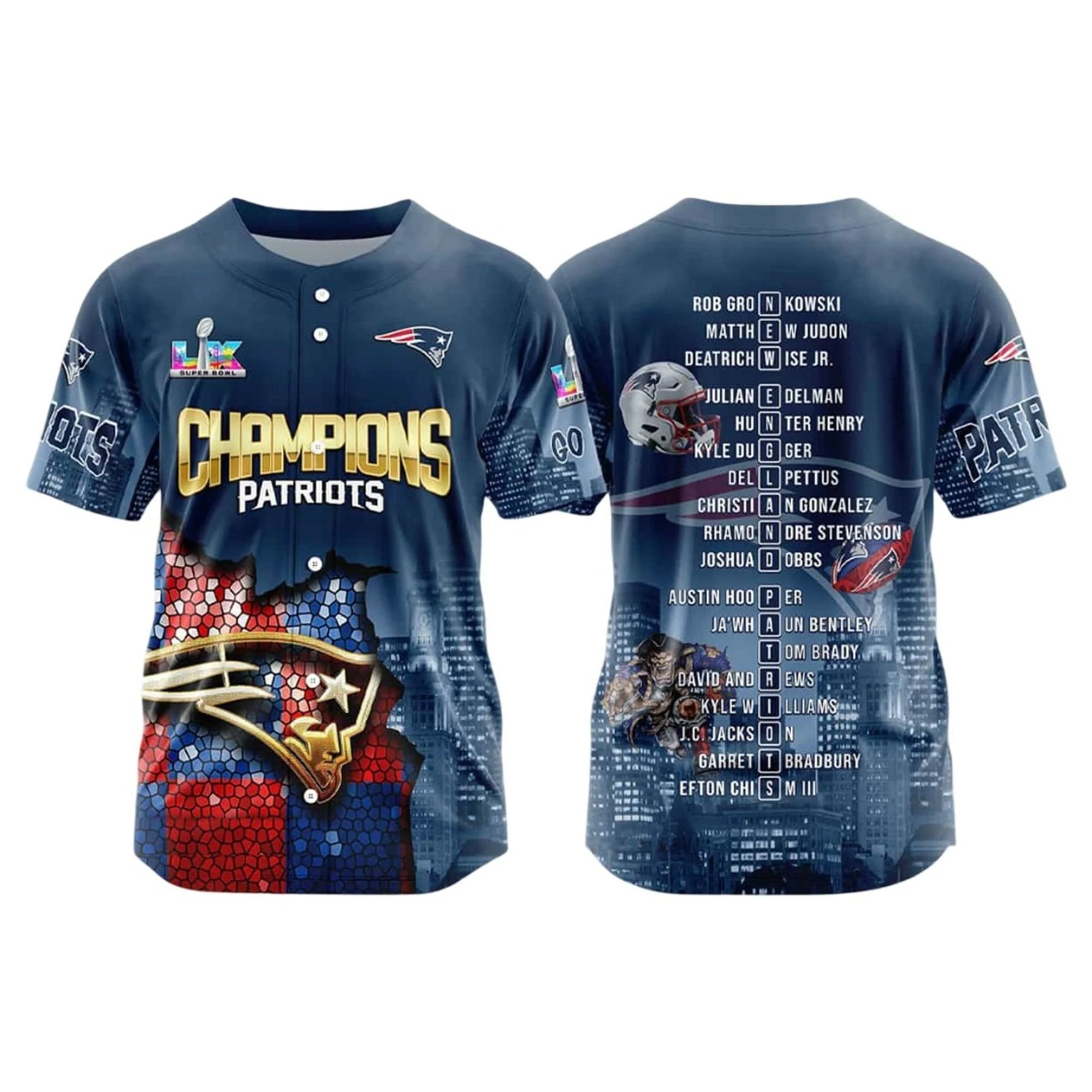 2026 Football Team Champions Sports Event LX Baseball Jersey