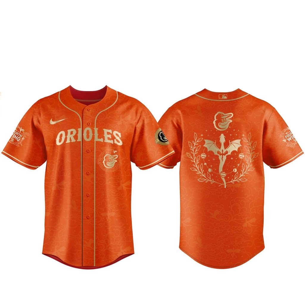 Baseball Team x Fourth Wing Night 2026 Orange Baseball Jersey