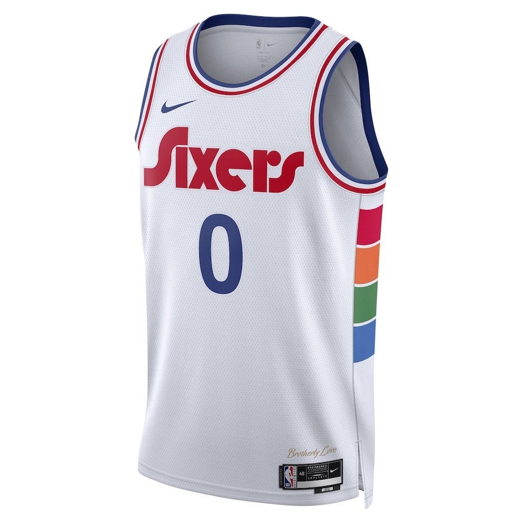 Tyrese Maxey #0 Philadelphia 76ers Unisex 2024/25 City Edition Swingman Jersey - White