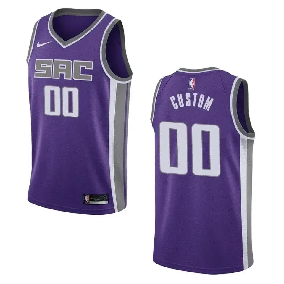 Men's Basketball Team 00 Custom Icon Swingman Jersey - Purple