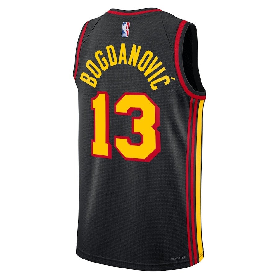 Bogdan Bogdanovic 13 Atlanta Hawks Unisex Swingman Jersey Statement Edition Black
