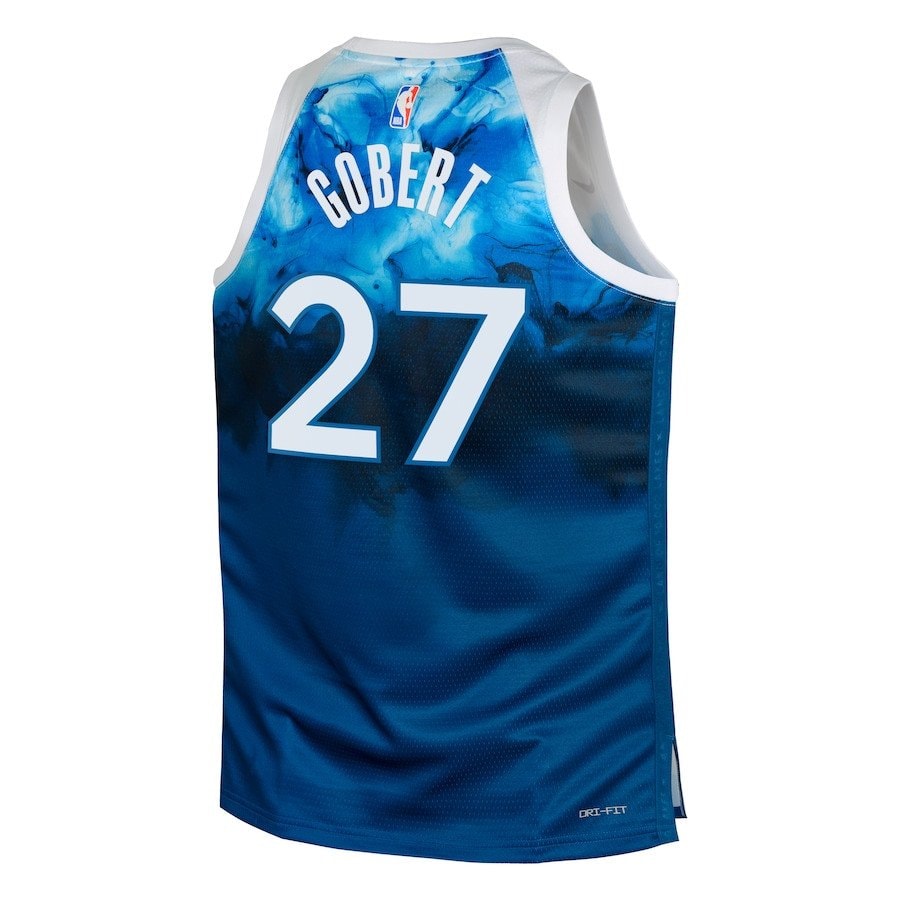 Rudy Gobert 27 Minnesota Timberwolves 2023/24 City Edition Swingman Youth Jersey Blue