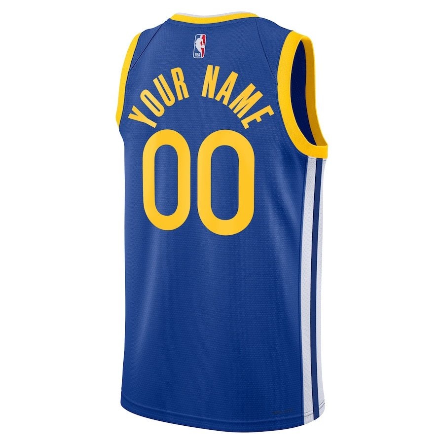 Golden State Warriors 2023/24 Icon Swingman Custom Men Jersey Royal Blue Multicolor