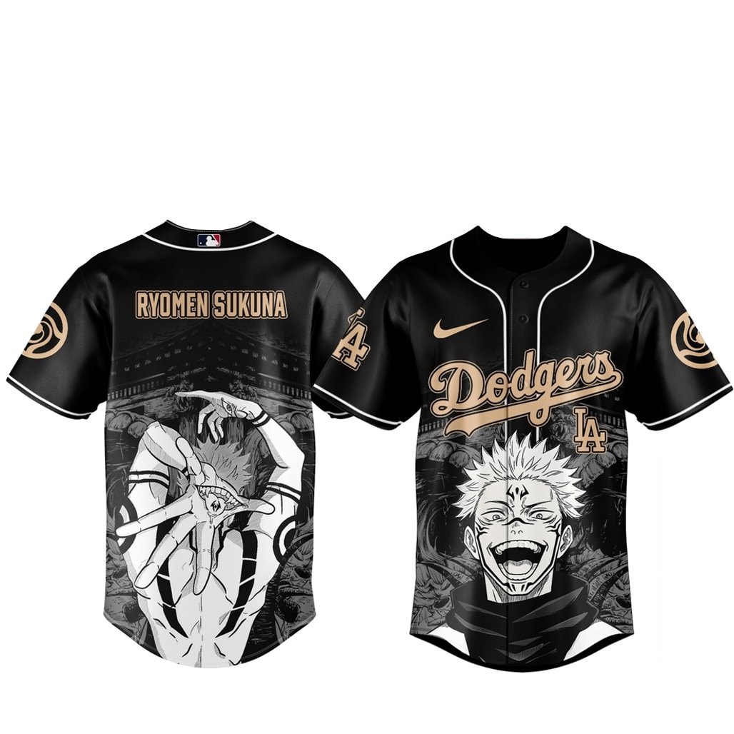 Baseball Team x Jujutsu Kaisen Night 2026 Ryomen Sukuna Black Baseball Jersey