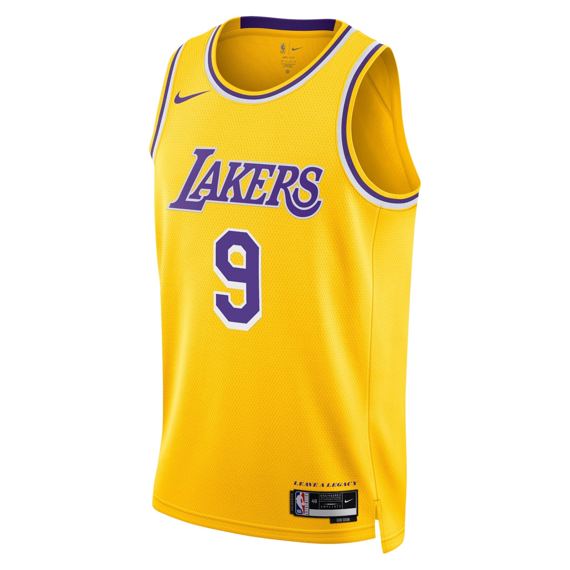 Los Angeles Lakers Icon Swingman Jersey Gold Bronny James Unisex