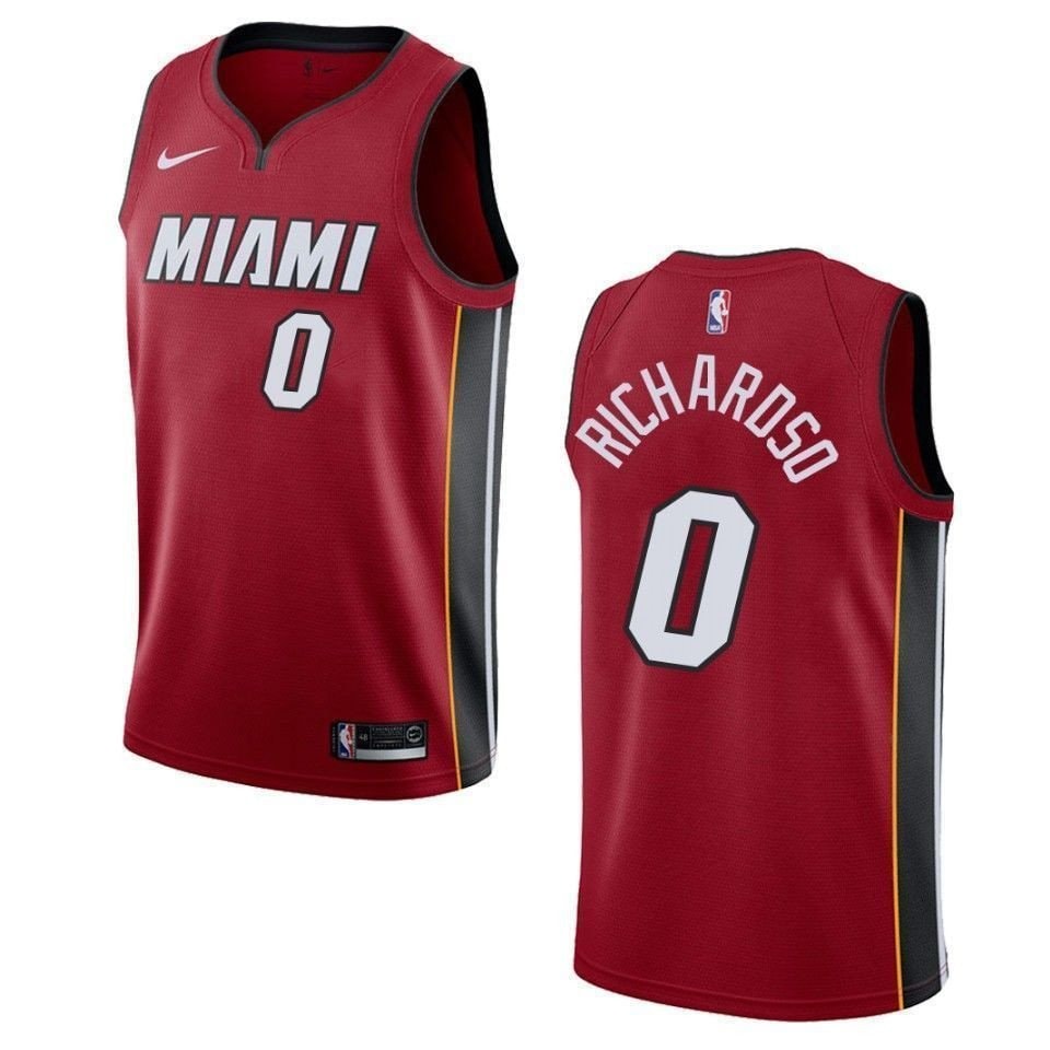 Men's Miami Heat Josh Richardson Statement Swingman Jersey Red S-3XL