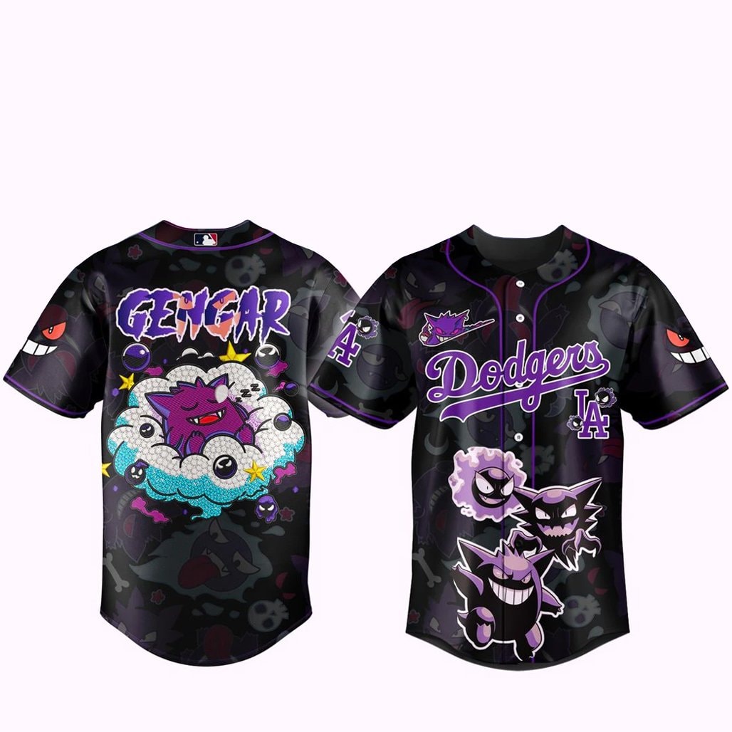 Baseball Team x Pokemon Gengar 2026 Baseball Jersey Version 1