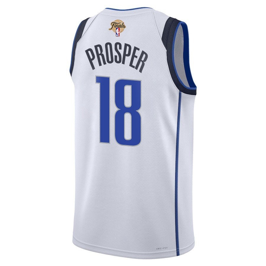 Olivier-Maxence Prosper 18 Dallas Mavericks 2024 Finals Patch Swingman Jersey Association Edition White