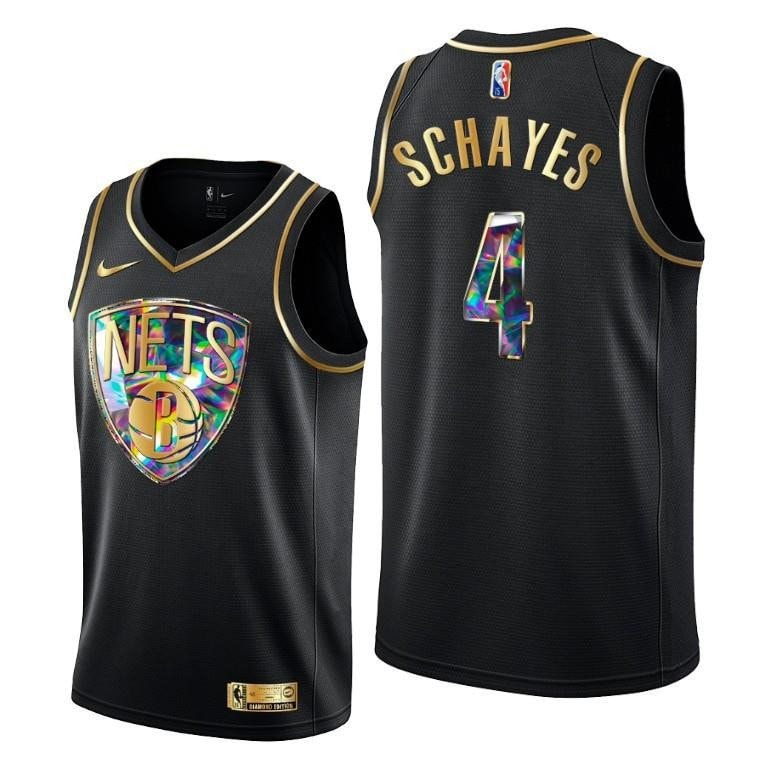Dolph Schayes 4 Basketball Team 75th Anniversary Team Black Jersey - Men