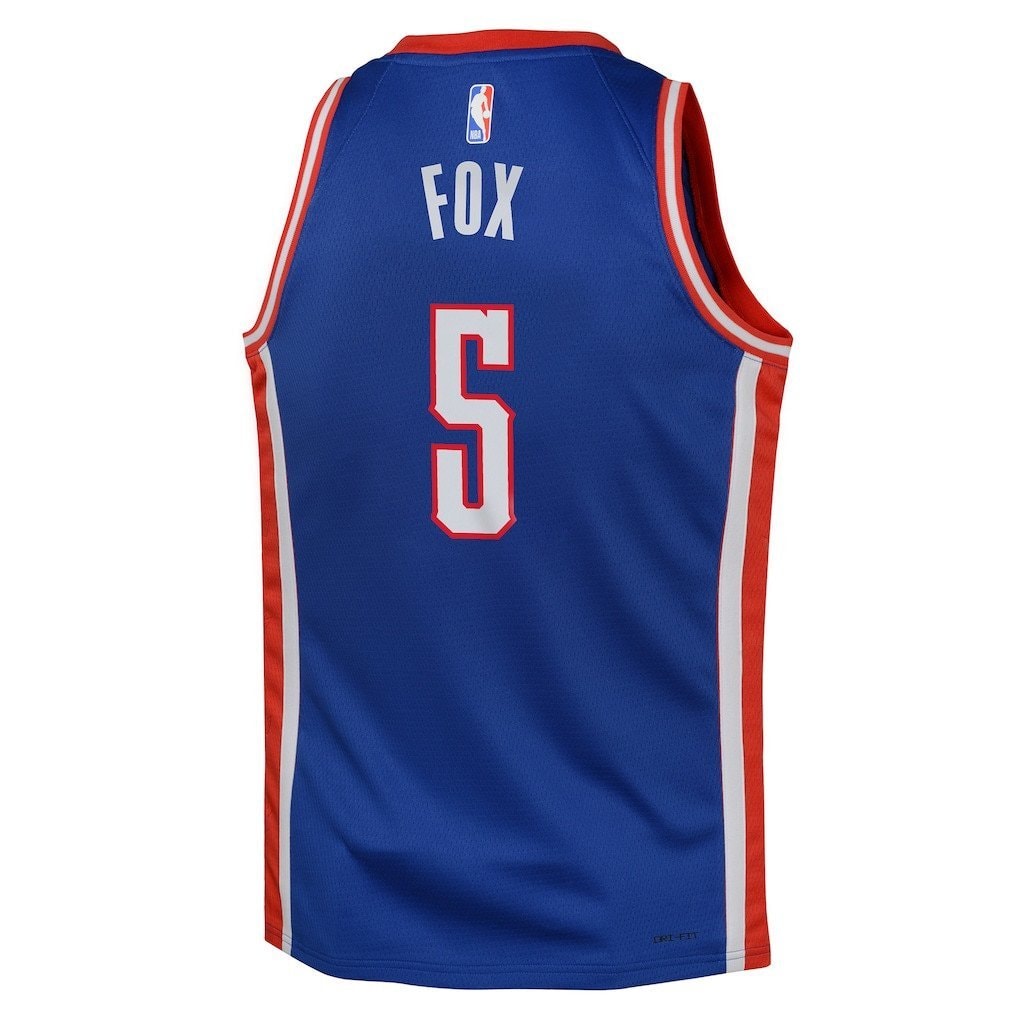 De'Aaron Fox 5 Sacramento Kings 2024/25 Youth Swingman Jersey City Edition Blue