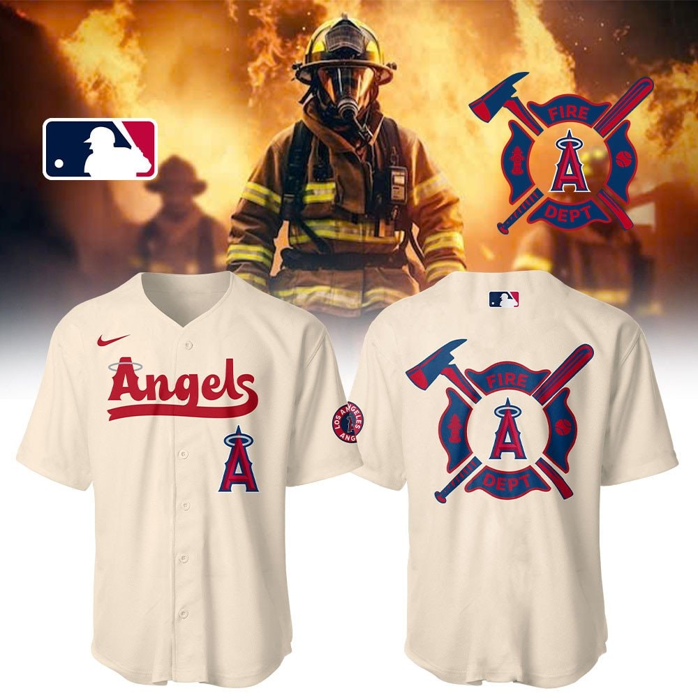 Baseball Team x Firefighter Appreciation Night Jersey Gift For Baseball Lover
