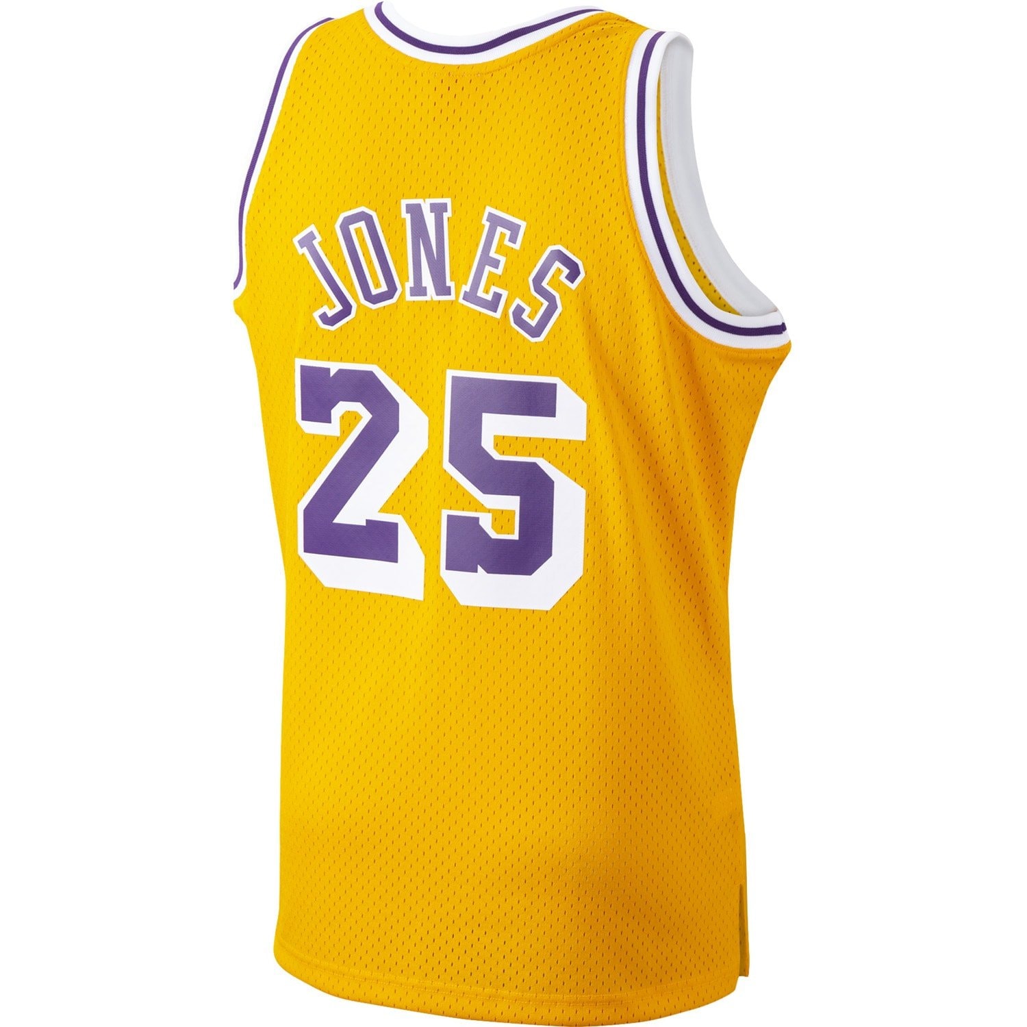 Men's Mitchell & Ness Ed Jones Gold Los Angeles Lakers 1994-95 Hardwood Classics Swingman Jersey