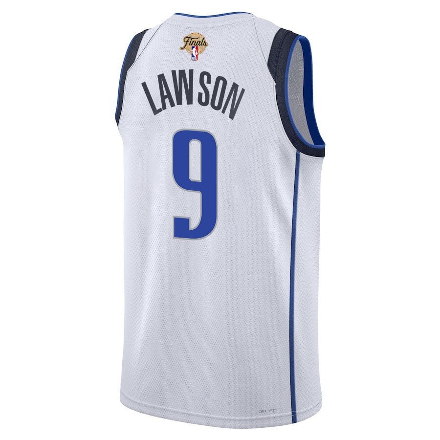 A.J. Lawson 9 Dallas Mavericks 2024 Finals Patch Swingman Jersey Association Edition White