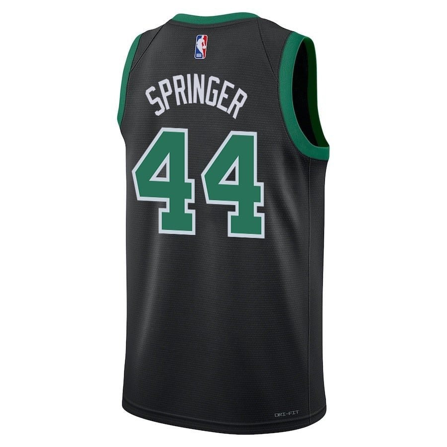 Jaden Springer 44 Boston Celtics 2024 Finals Champions Swingman Jersey Statement Edition Black
