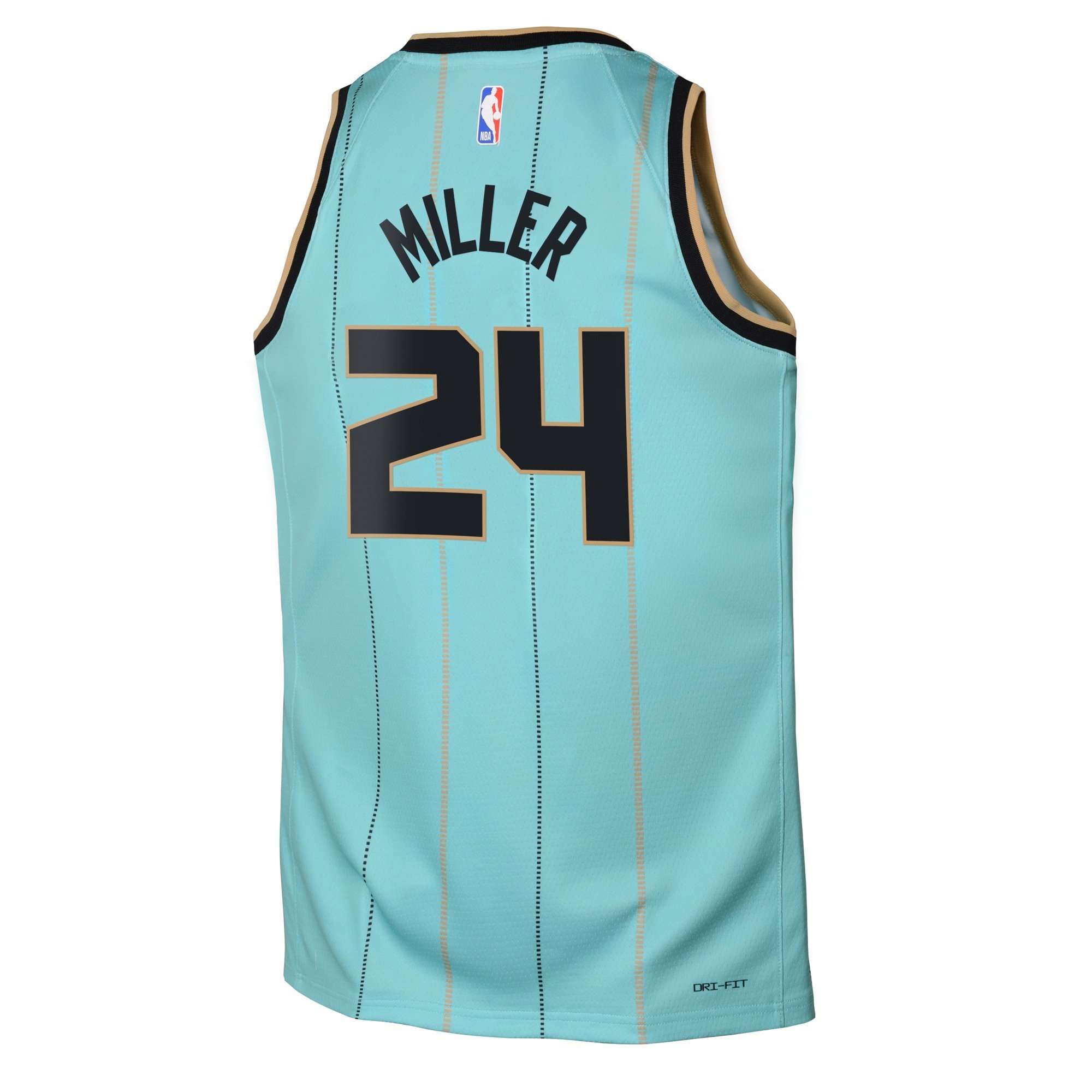 Jordan Brand Charlotte Hornets 2024 City Edition Swingman Jersey Verde Azulado Brandon Miller Youth S-XXL