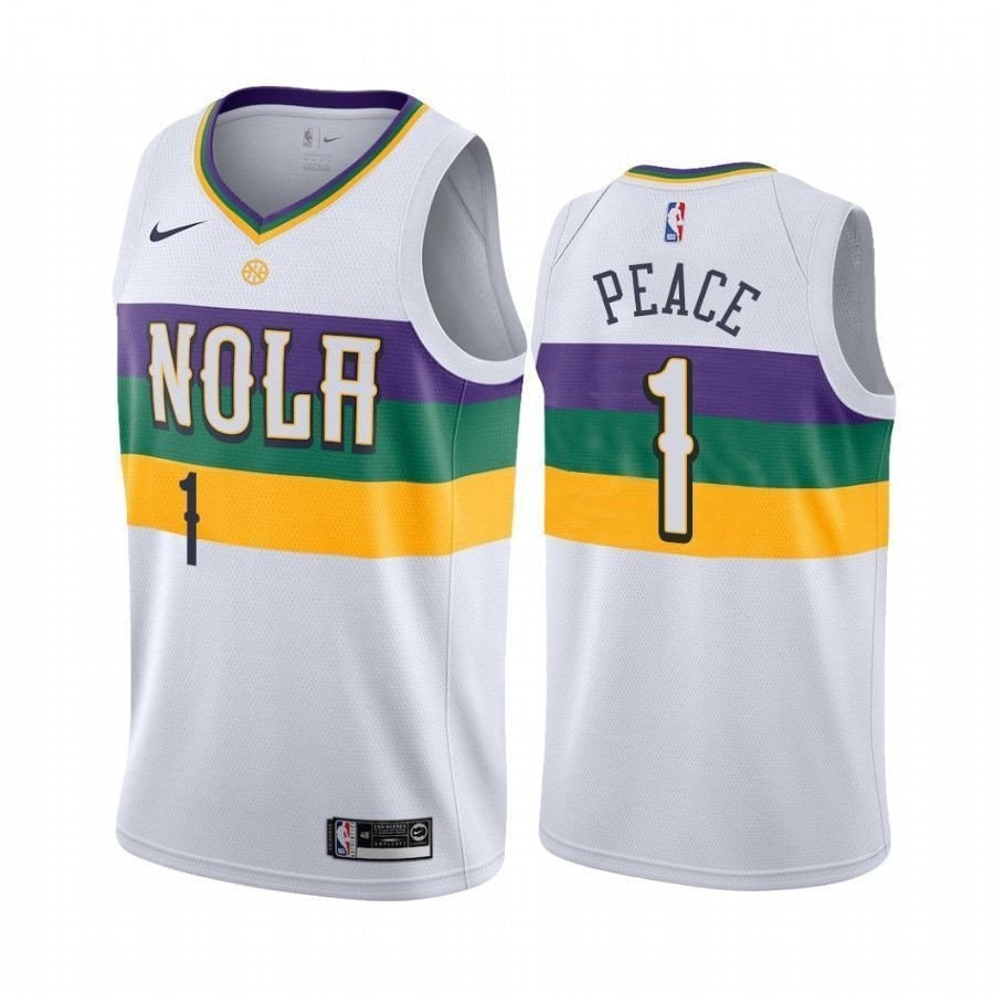 Men's Zion Williamson Peace Pelicans City Jersey Multicolor S-3XL