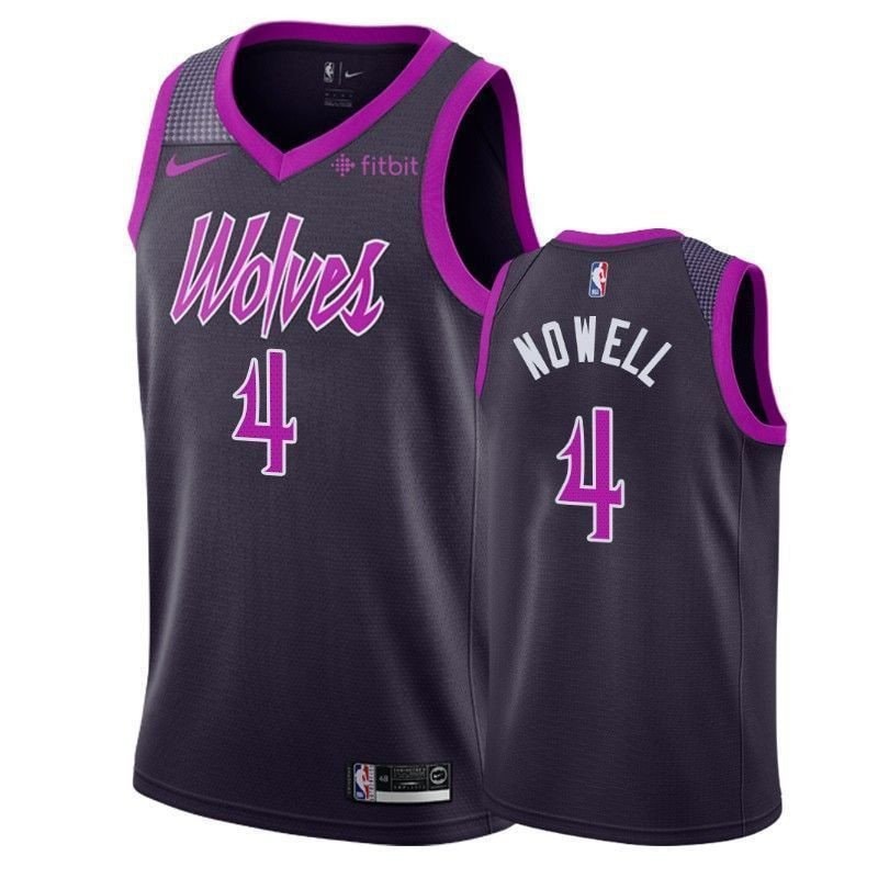 Men's Minnesota Timberwolves Jaylen Nowell #4 City Edition Basketball Jersey Multicolor