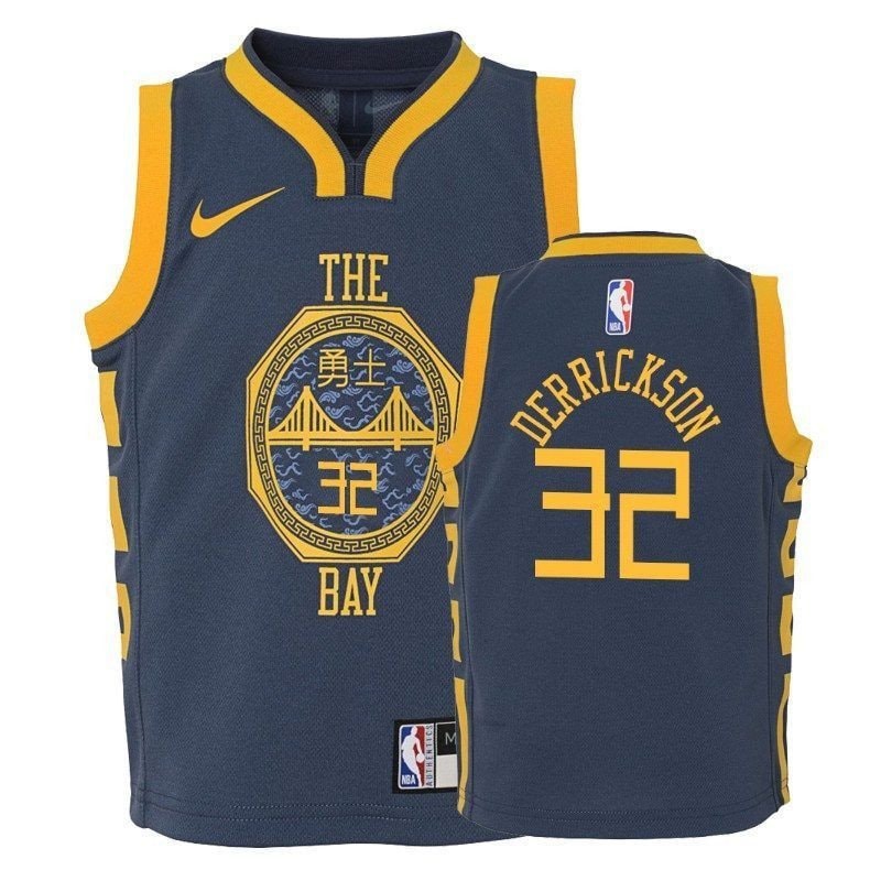 Youth Warriors Marcus Derrickson 32 City Navy Multicolor Jersey S-3XL