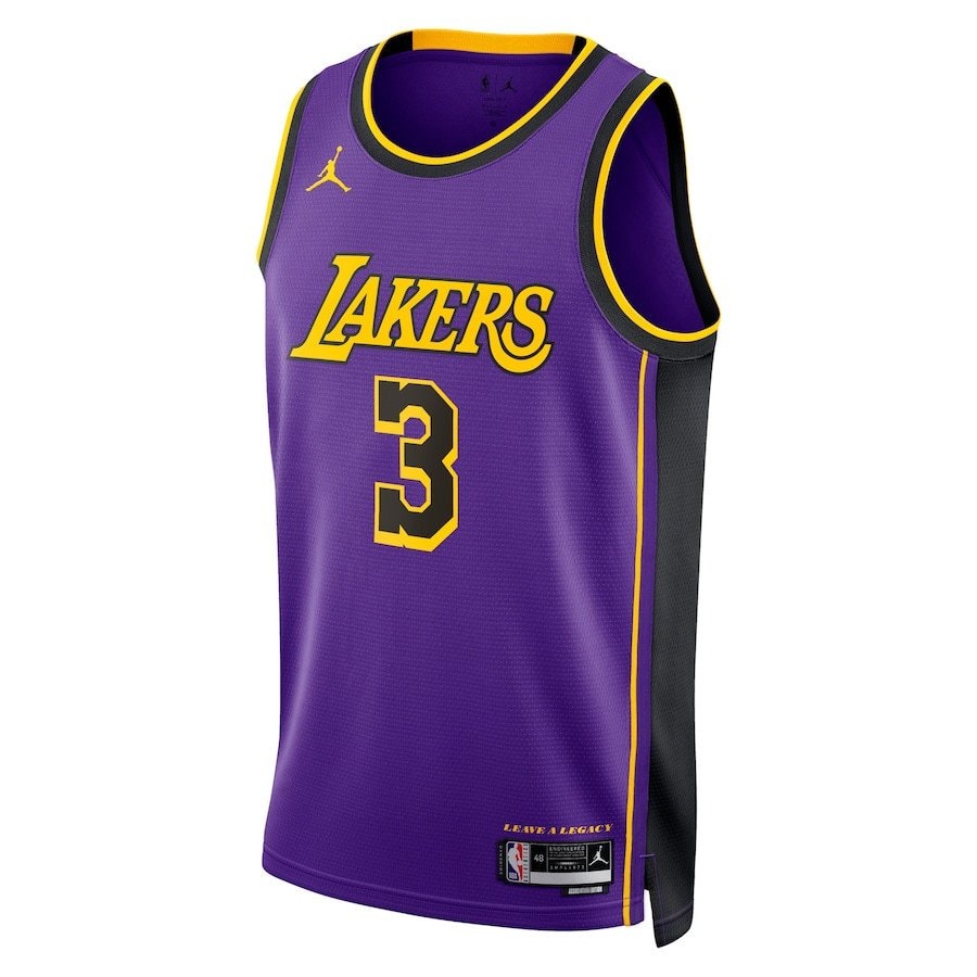 Anthony Davis 3 Los Angeles Lakers Unisex Swingman Jersey Statement Edition Purple