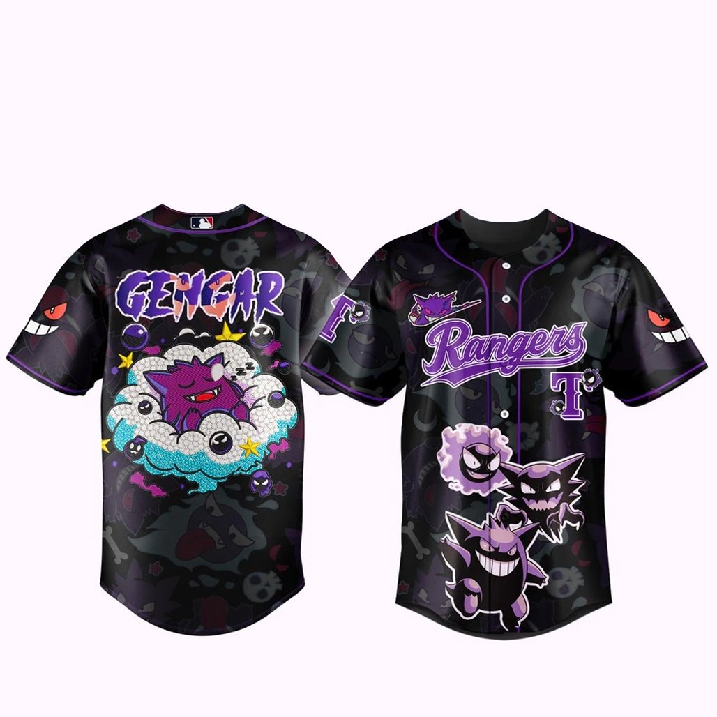 Baseball Team x Pokemon Gengar 2026 Baseball Jersey Version 1