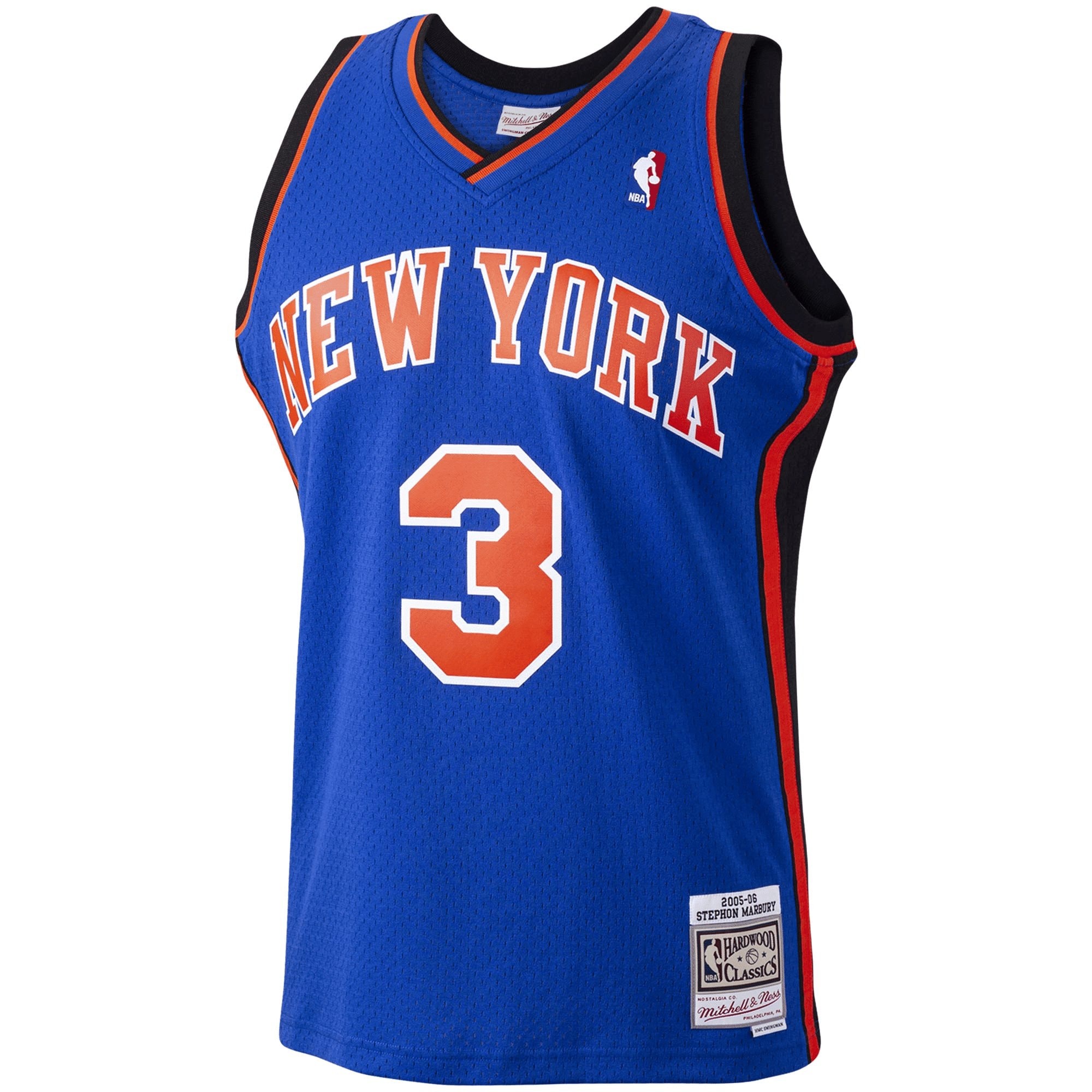 Stephon Marbury New York Knicks Mitchell & Ness 2005-06 Hardwood Classics Swingman Player Jersey - Blue Jersey