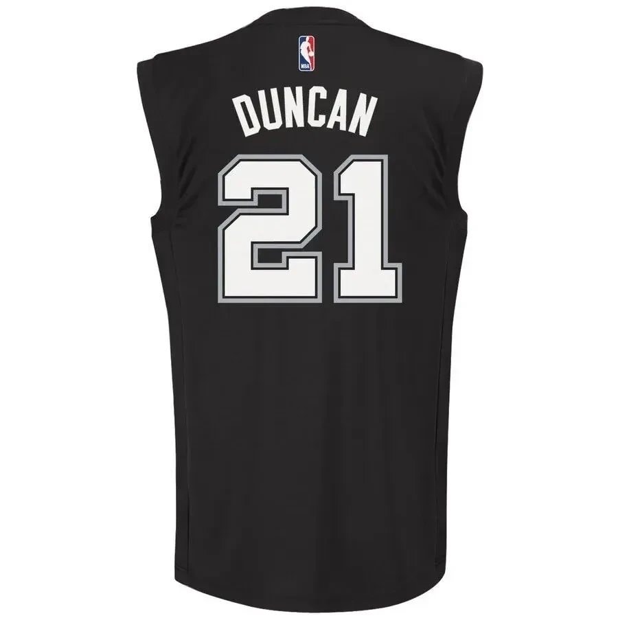 Tim Duncan San Antonio Spurs Fashion Jersey Black Unisex